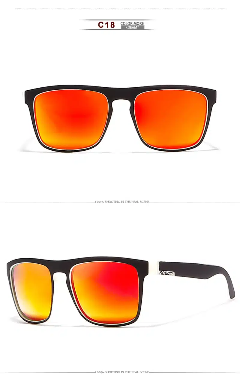Fashion Guy's Sun Glasses From Kdeam Polarized Sunglasses Men Classic Design All-Fit Mirror Sunglass With Brand Box CE 21