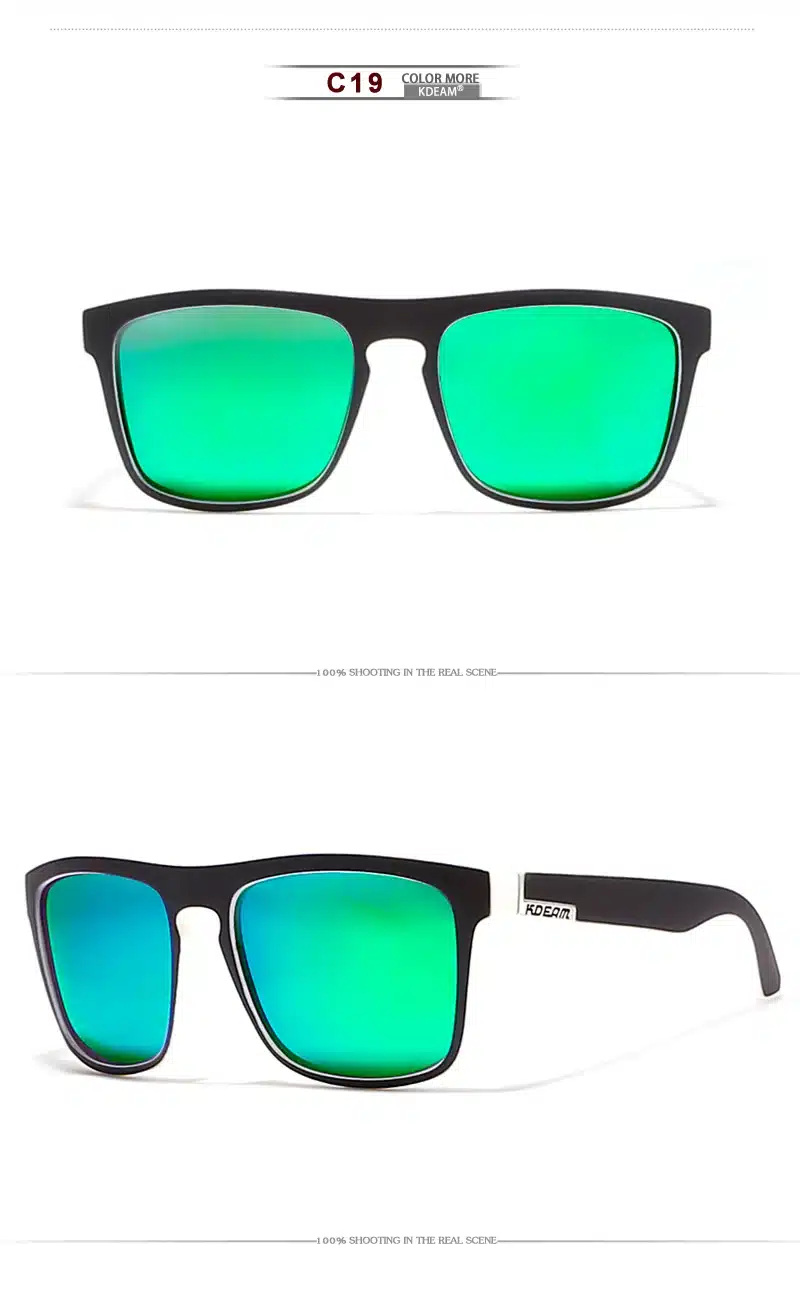 Fashion Guy's Sun Glasses From Kdeam Polarized Sunglasses Men Classic Design All-Fit Mirror Sunglass With Brand Box CE 22