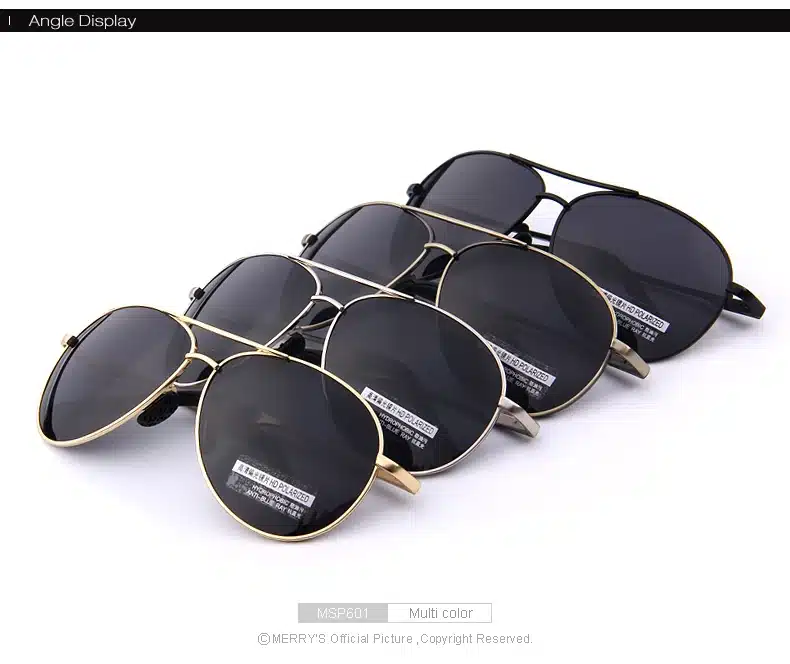 MERRY'S Fashion Men's UV400 Polarized Sunglasses Men Driving Shield Eyewear Sun Glasses 18