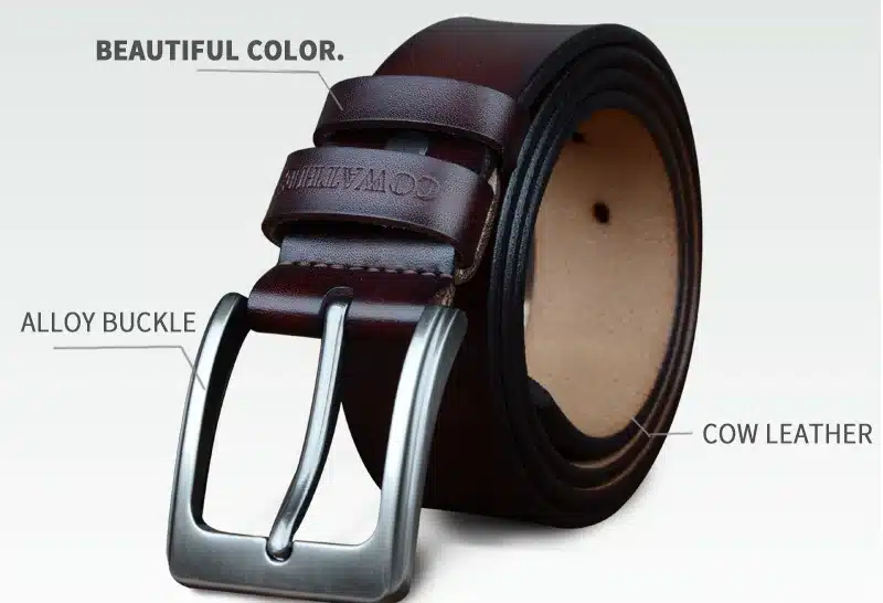 COWATHER men belt cow genuine leather designer belts for men high quality fashion vintage male strap for jaens cow skin XF002 10