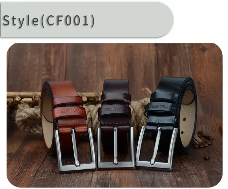 COWATHER men belt cow genuine leather designer belts for men high quality fashion vintage male strap for jaens cow skin XF002 23