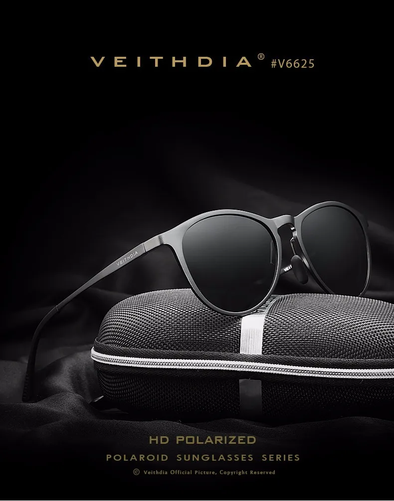 2016 New Arrival VEITHDIA Vintage Retro Brand Designer Sunglasses Men/Women Male Sun Glasses gafas oculos de sol masculino 6625 8