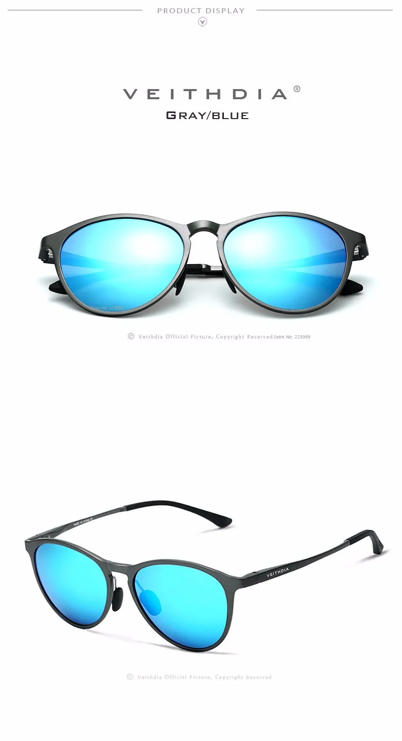 2016 New Arrival VEITHDIA Vintage Retro Brand Designer Sunglasses Men/Women Male Sun Glasses gafas oculos de sol masculino 6625 18