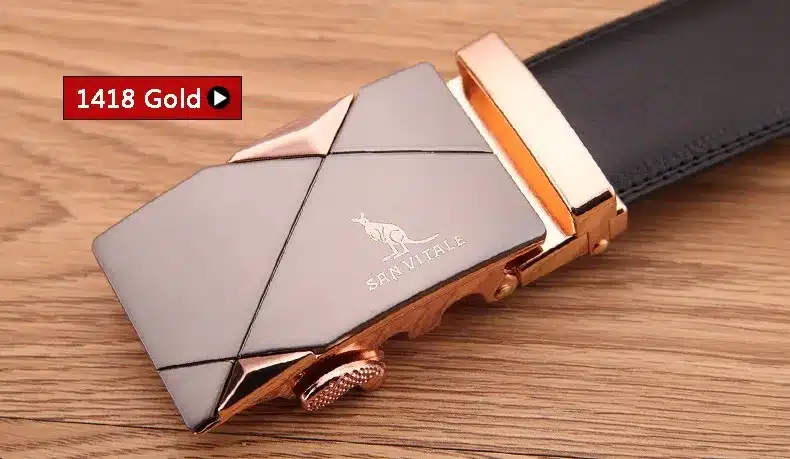 New Designer Men's Belts Luxury Man Fashion Genuine Leather Cowskin Belt for Men High Quality Automatic Buckle Male Waist Strap 4