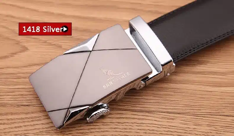 New Designer Men's Belts Luxury Man Fashion Genuine Leather Cowskin Belt for Men High Quality Automatic Buckle Male Waist Strap 5