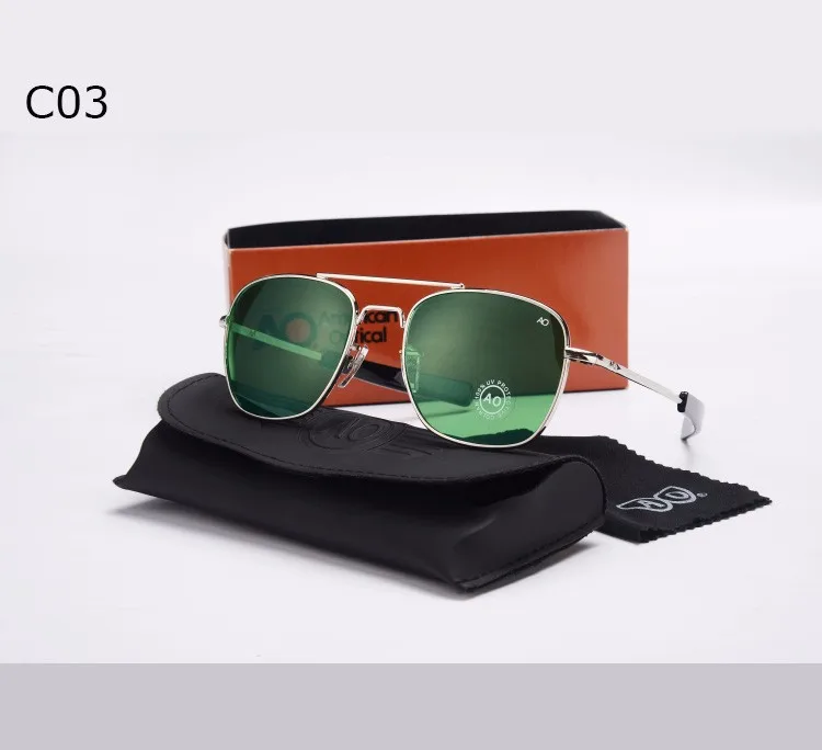 Fashion Aviation Sunglasses Men Brand Designer AO Sun Glasses For Male American Army Military Optical Glass Lens Oculos YQ194 7