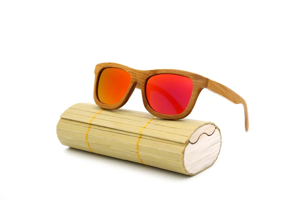 Angcen 2017 New fashion Products Men Women Glass Bamboo Sunglasses au Retro Vintage Wood Lens Wooden Frame Handmade ZA03 24