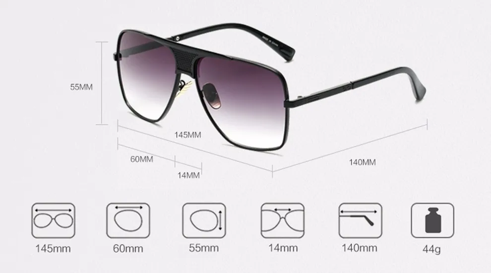 Peekaboo Brand new 2016 steampunk square sunglasses men flat top metal gold european american retro sun glasses luxury male 6