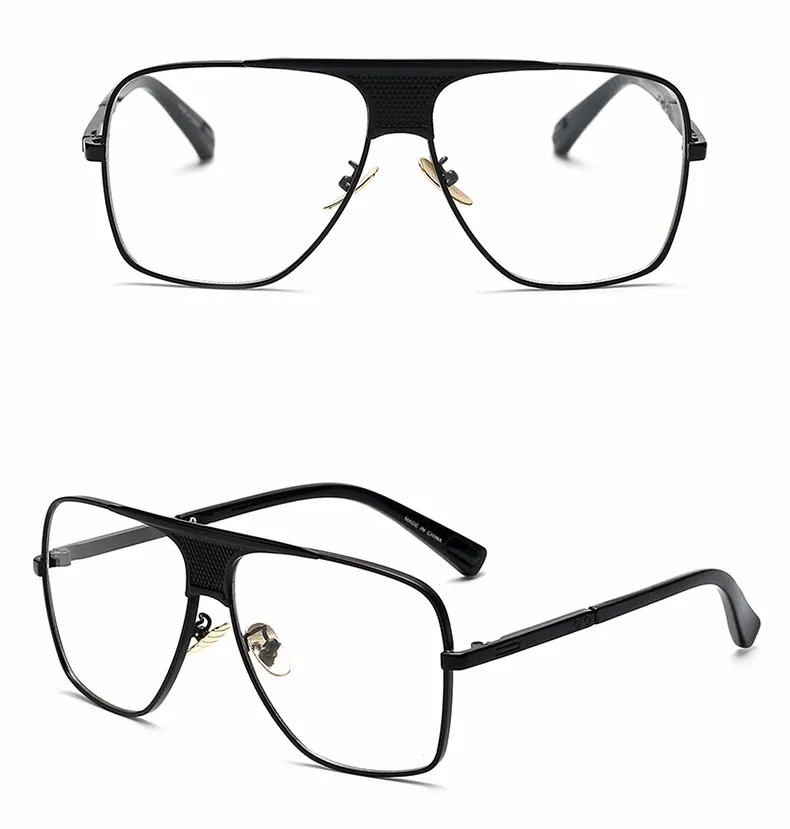 Peekaboo Brand new 2016 steampunk square sunglasses men flat top metal gold european american retro sun glasses luxury male 13
