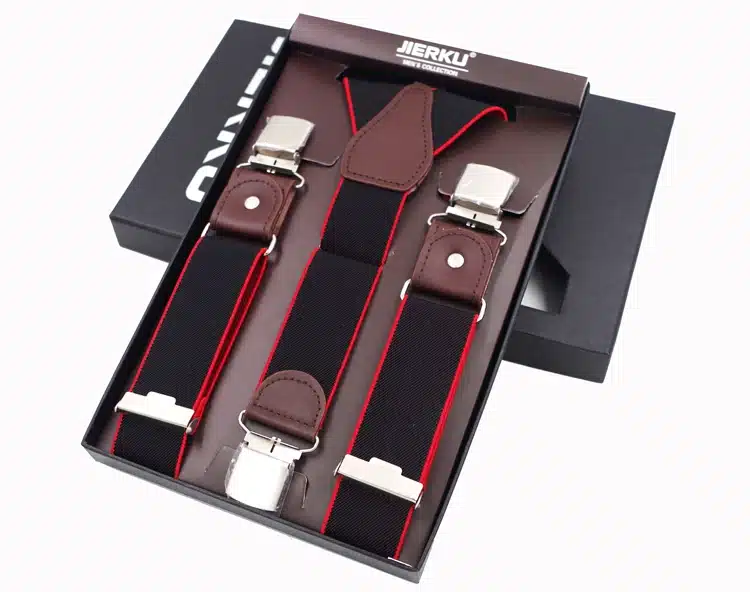 New Man's Suspenders 3 Clips Leather Braces Casual Suspensorios Trousers Strap 3.5*120cm Gift For Dad High Quality Tirantes 9