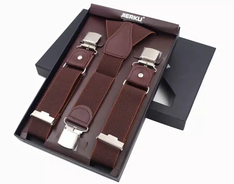 New Man's Suspenders 3 Clips Leather Braces Casual Suspensorios Trousers Strap 3.5*120cm Gift For Dad High Quality Tirantes 11