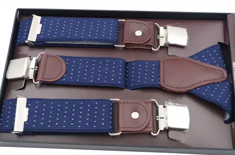 New Man's Suspenders 3 Clips Leather Braces Casual Suspensorios Trousers Strap 3.5*120cm Gift For Dad High Quality Tirantes 16