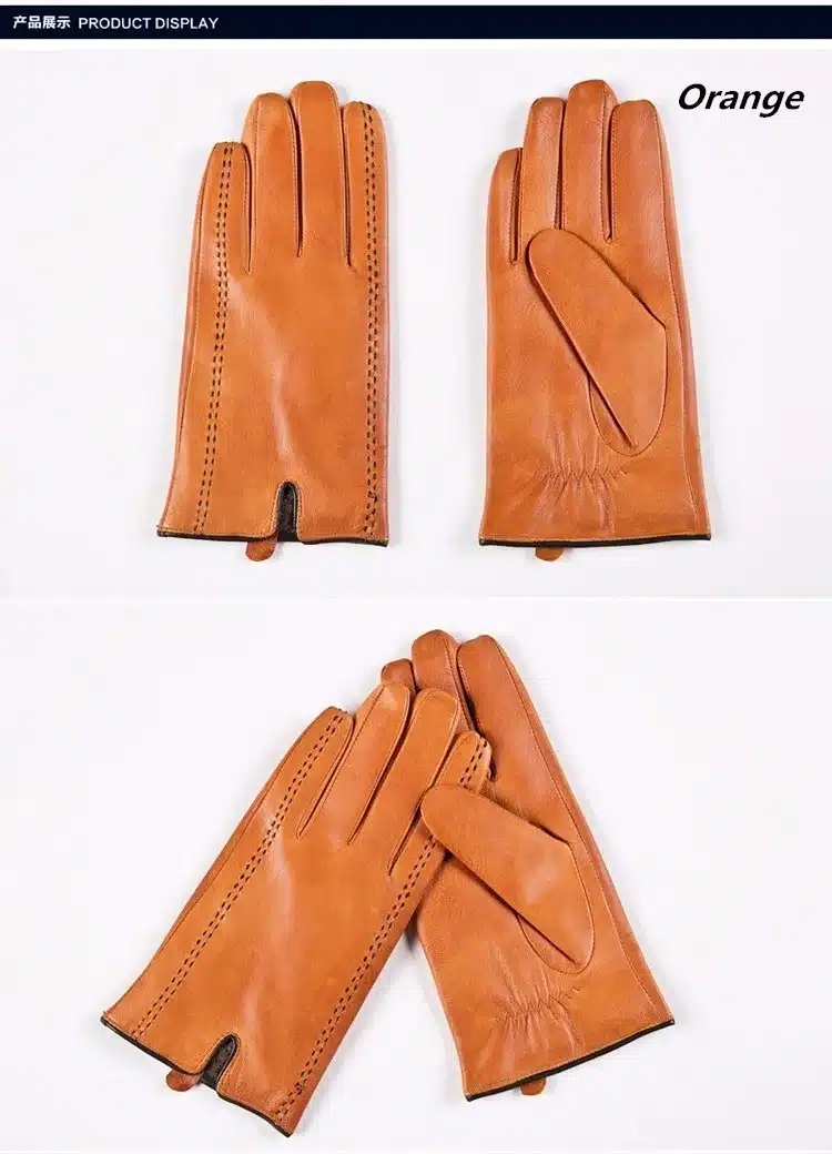 Gours Winter Men's Genuine Leather Gloves 2017 New Brand Touch Screen Gloves Fashion Warm Black Gloves Goatskin Mittens GSM012 14