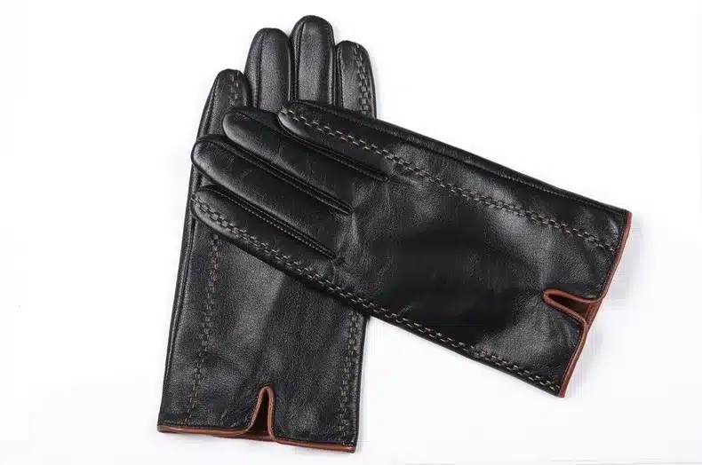 Gours Winter Men's Genuine Leather Gloves 2017 New Brand Touch Screen Gloves Fashion Warm Black Gloves Goatskin Mittens GSM012 18
