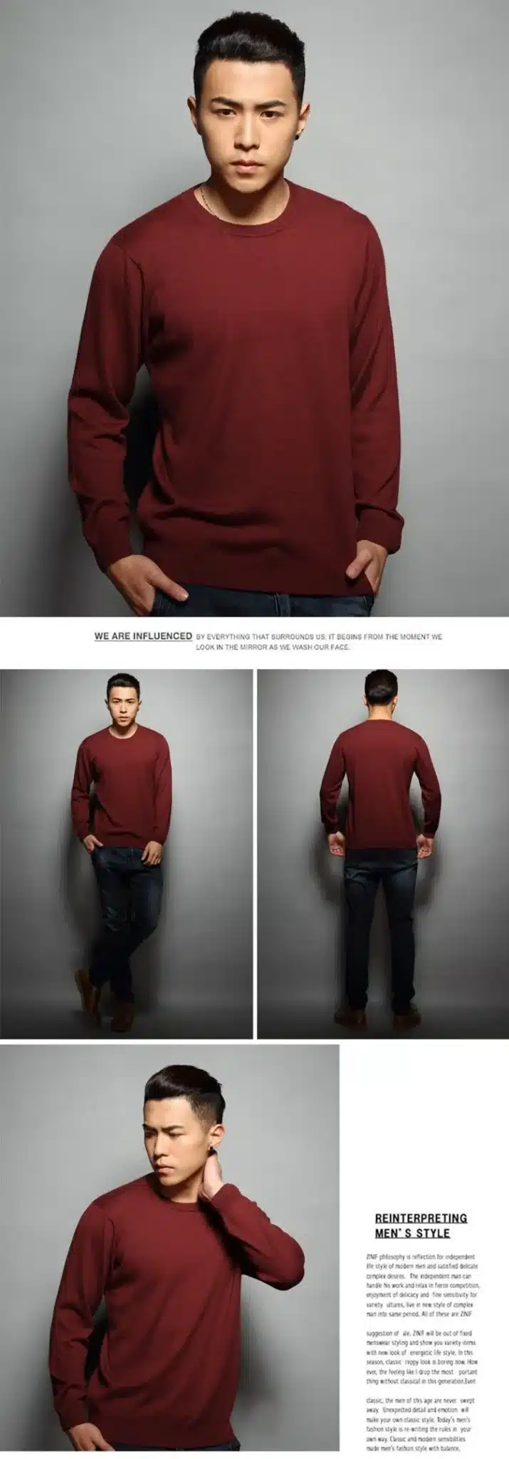 Lafarvie Cashmere Blended Knitted Sweater Men Tops Pullover 2017 Casual Autumn Winter Long Sleeve O-Neck Knitwear Solid Color 10