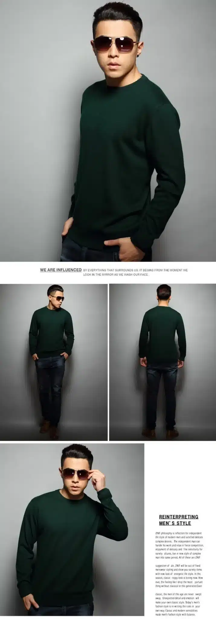 Lafarvie Cashmere Blended Knitted Sweater Men Tops Pullover 2017 Casual Autumn Winter Long Sleeve O-Neck Knitwear Solid Color 13