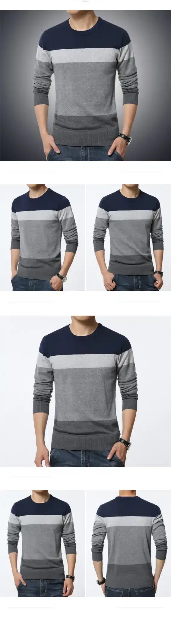 BSETHLRA 2018 New Sweater Men Autumn Hot Sale Top Design Patchwork Cotton Soft Quality Pullover Men O-neck Casual Brand Clothing 17