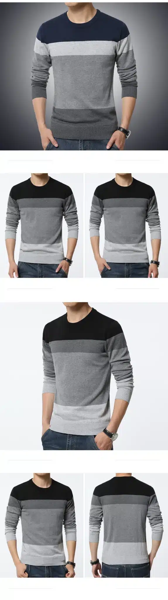 BSETHLRA 2018 New Sweater Men Autumn Hot Sale Top Design Patchwork Cotton Soft Quality Pullover Men O-neck Casual Brand Clothing 19