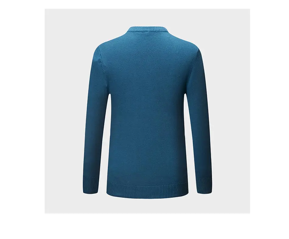 New Autumn Winter Fashion Brand Clothing Men's Sweaters V-Neck Solid Color Slim Fit Men Pullover 100% Cotton Knitted Sweater Men 25