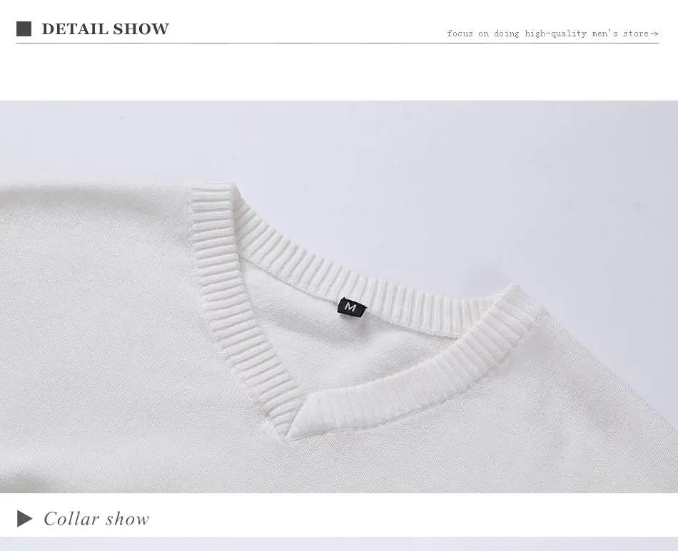 New Autumn Winter Fashion Brand Clothing Men's Sweaters V-Neck Solid Color Slim Fit Men Pullover 100% Cotton Knitted Sweater Men 28
