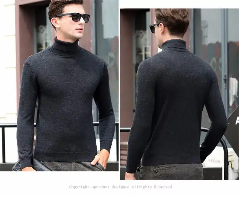 Free Shipping Fashion Classic Solid Color Turtleneck Sweater Men Winter Warm Pullover Men Slim Fit Cashmere Woolen Sweaters 6347 11