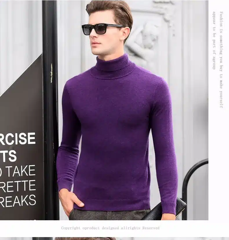 Free Shipping Fashion Classic Solid Color Turtleneck Sweater Men Winter Warm Pullover Men Slim Fit Cashmere Woolen Sweaters 6347 13
