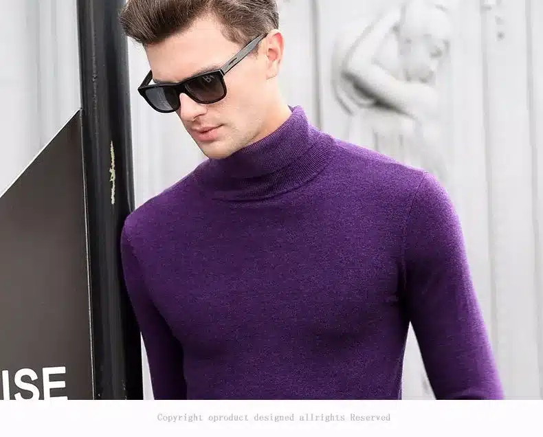 Free Shipping Fashion Classic Solid Color Turtleneck Sweater Men Winter Warm Pullover Men Slim Fit Cashmere Woolen Sweaters 6347 14