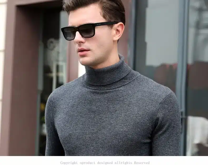 Free Shipping Fashion Classic Solid Color Turtleneck Sweater Men Winter Warm Pullover Men Slim Fit Cashmere Woolen Sweaters 6347 18