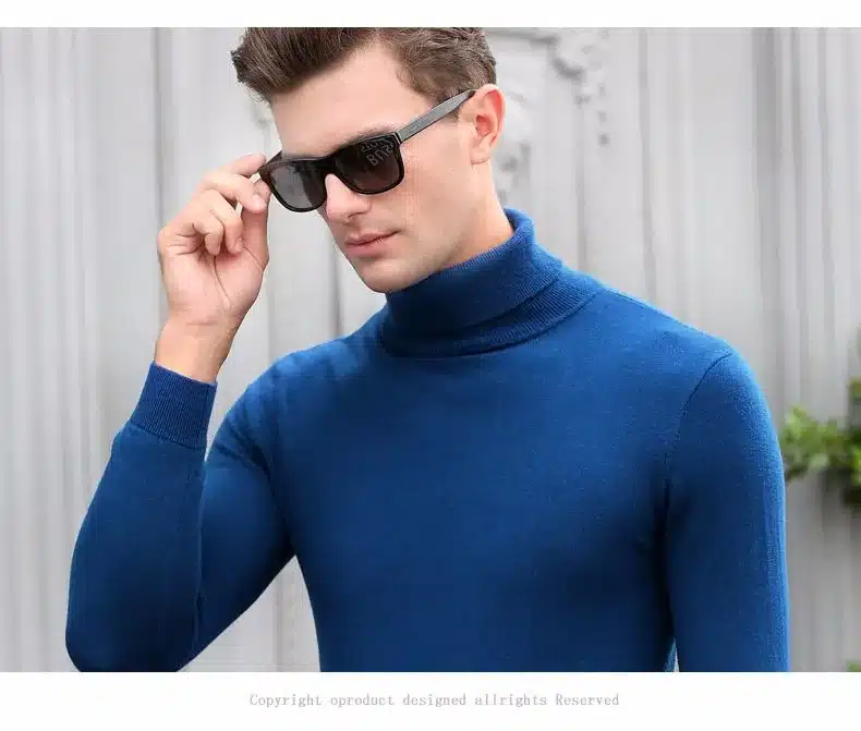 Free Shipping Fashion Classic Solid Color Turtleneck Sweater Men Winter Warm Pullover Men Slim Fit Cashmere Woolen Sweaters 6347 22