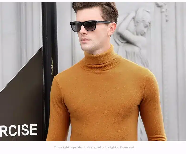 Free Shipping Fashion Classic Solid Color Turtleneck Sweater Men Winter Warm Pullover Men Slim Fit Cashmere Woolen Sweaters 6347 26