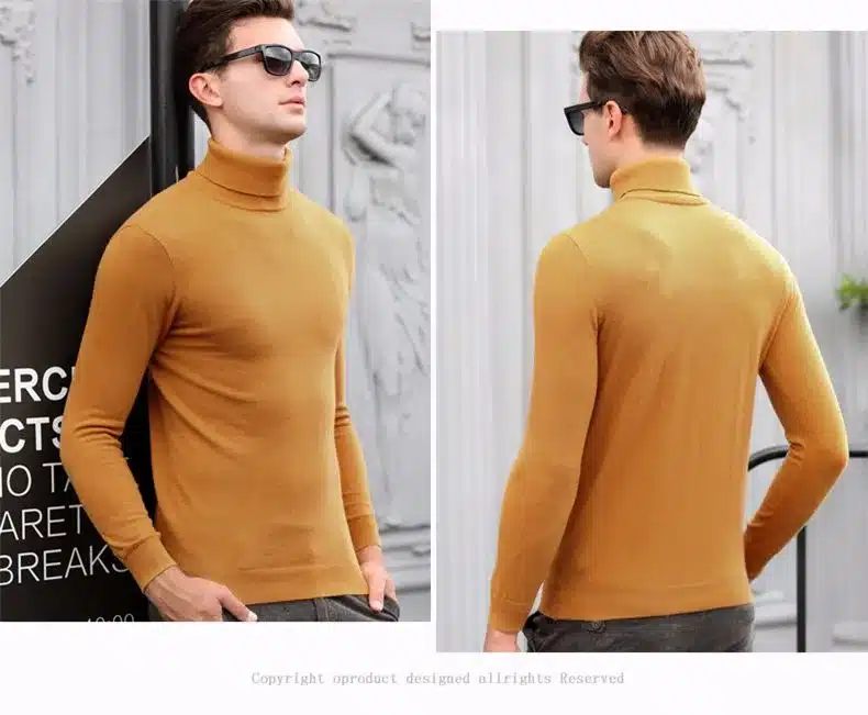Free Shipping Fashion Classic Solid Color Turtleneck Sweater Men Winter Warm Pullover Men Slim Fit Cashmere Woolen Sweaters 6347 27