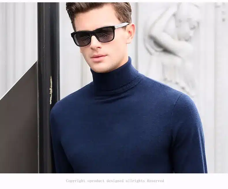 Free Shipping Fashion Classic Solid Color Turtleneck Sweater Men Winter Warm Pullover Men Slim Fit Cashmere Woolen Sweaters 6347 30