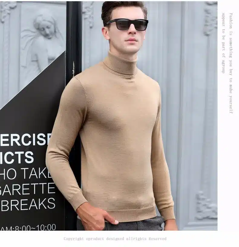 Free Shipping Fashion Classic Solid Color Turtleneck Sweater Men Winter Warm Pullover Men Slim Fit Cashmere Woolen Sweaters 6347 33