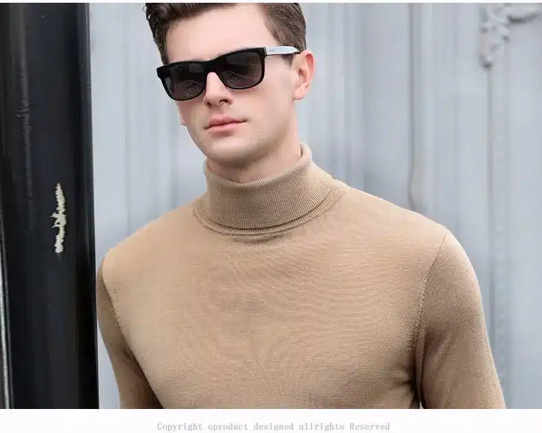 Free Shipping Fashion Classic Solid Color Turtleneck Sweater Men Winter Warm Pullover Men Slim Fit Cashmere Woolen Sweaters 6347 34