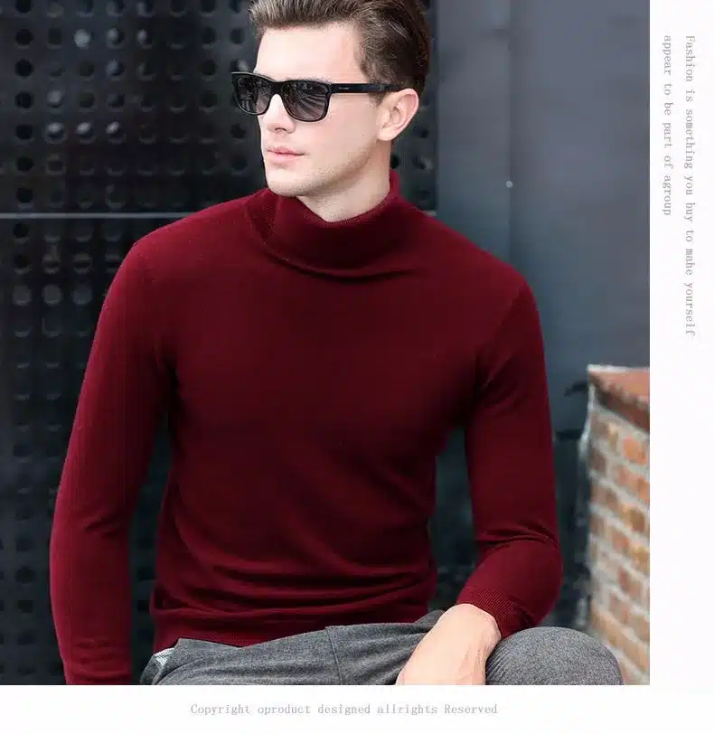 Free Shipping Fashion Classic Solid Color Turtleneck Sweater Men Winter Warm Pullover Men Slim Fit Cashmere Woolen Sweaters 6347 37