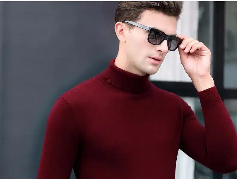 Free Shipping Fashion Classic Solid Color Turtleneck Sweater Men Winter Warm Pullover Men Slim Fit Cashmere Woolen Sweaters 6347 38