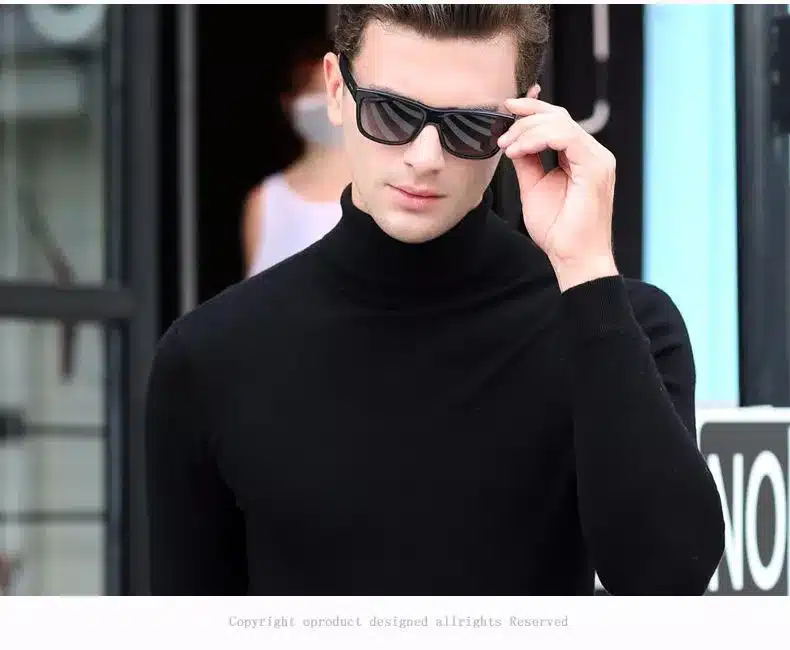 Free Shipping Fashion Classic Solid Color Turtleneck Sweater Men Winter Warm Pullover Men Slim Fit Cashmere Woolen Sweaters 6347 42