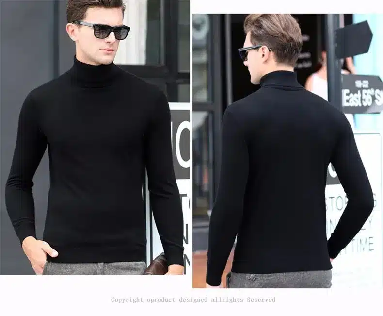 Free Shipping Fashion Classic Solid Color Turtleneck Sweater Men Winter Warm Pullover Men Slim Fit Cashmere Woolen Sweaters 6347 43