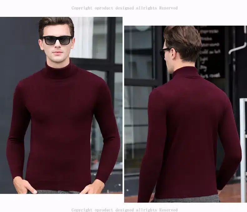 Free Shipping Fashion Classic Solid Color Turtleneck Sweater Men Winter Warm Pullover Men Slim Fit Cashmere Woolen Sweaters 6347 47