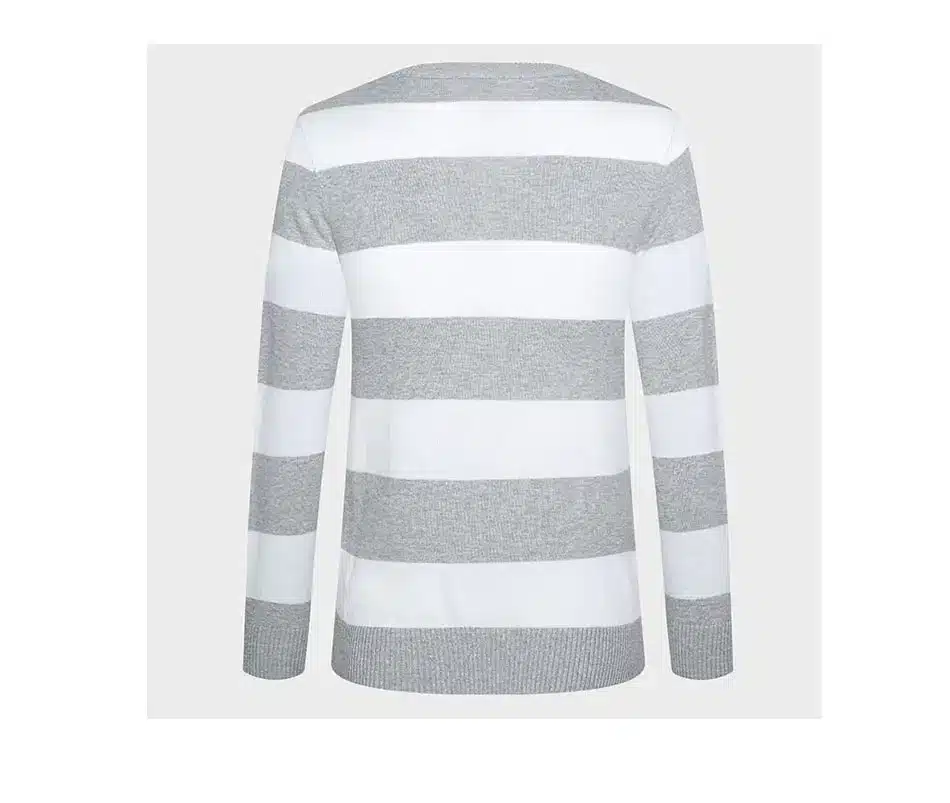 Autumn Winter Fashion Brand Clothing Men Knitted Sweater Thick Stripes Slim Fit Pullover Men 100% Cotton O-Neck Sweaters For Men 23
