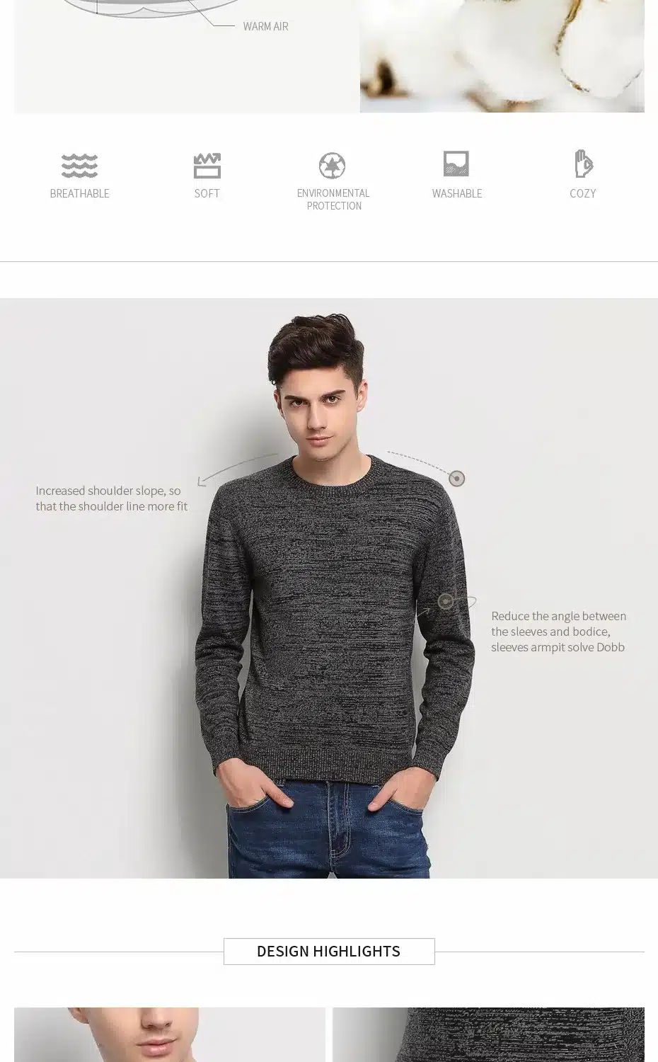 High-grade 2017 New Autumn Winter Fashion Brand Clothing Men's Sweaters Solid Color Slim Fit Men Pullover Knitted Sweater Men 15