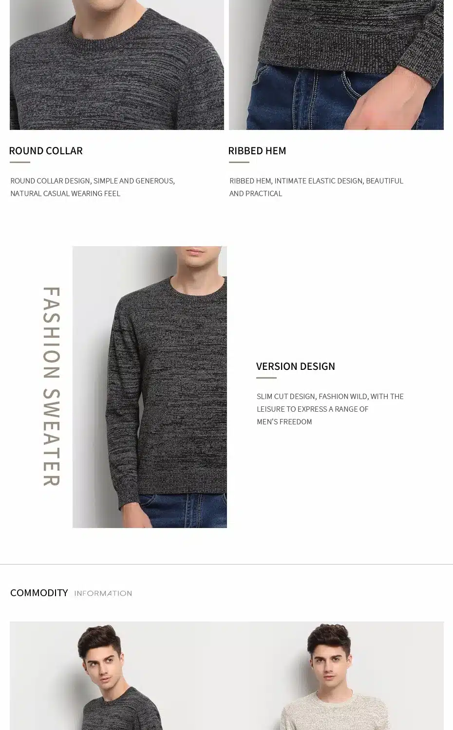 High-grade 2017 New Autumn Winter Fashion Brand Clothing Men's Sweaters Solid Color Slim Fit Men Pullover Knitted Sweater Men 16