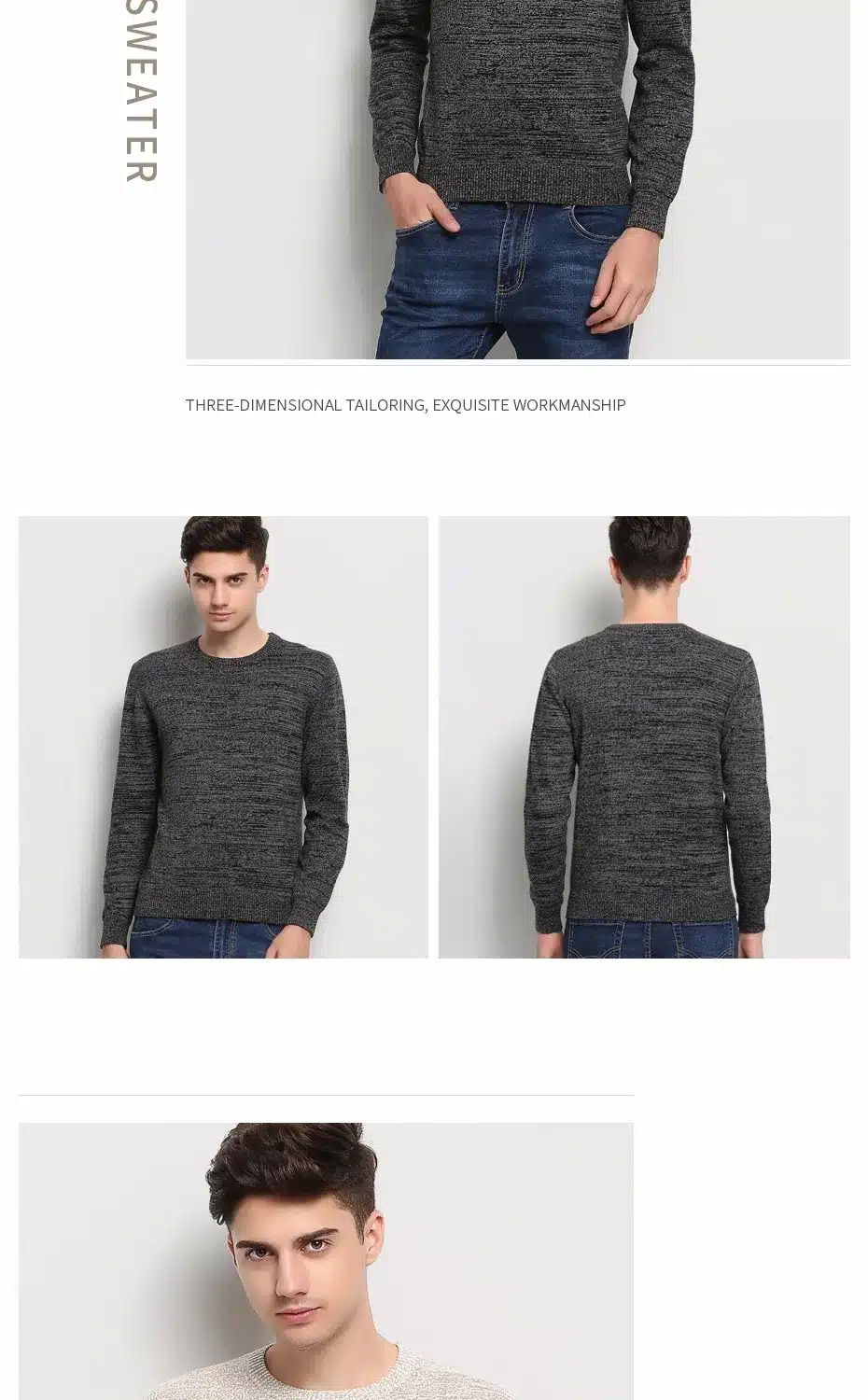 High-grade 2017 New Autumn Winter Fashion Brand Clothing Men's Sweaters Solid Color Slim Fit Men Pullover Knitted Sweater Men 19
