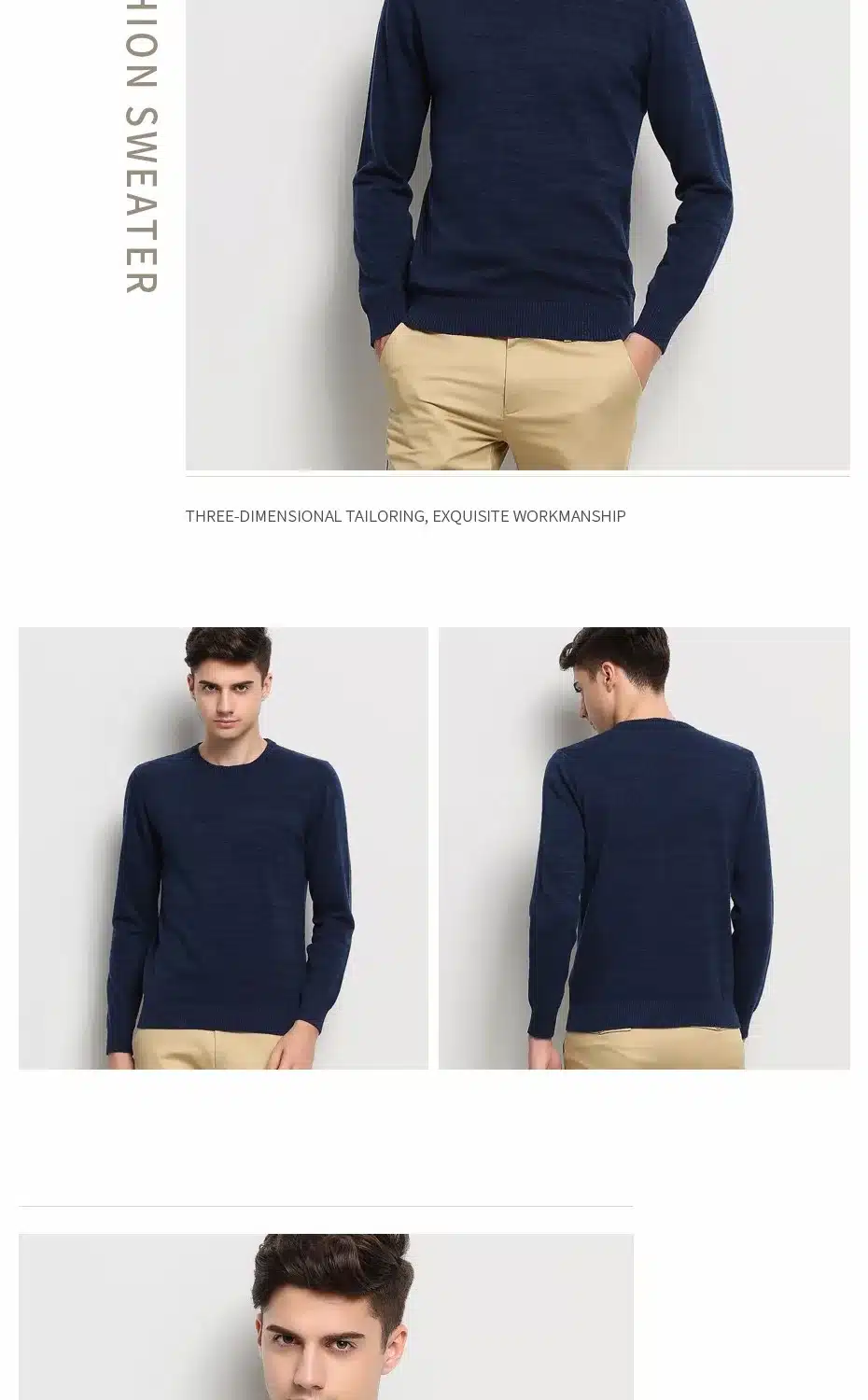 High-grade 2017 New Autumn Winter Fashion Brand Clothing Men's Sweaters Solid Color Slim Fit Men Pullover Knitted Sweater Men 22