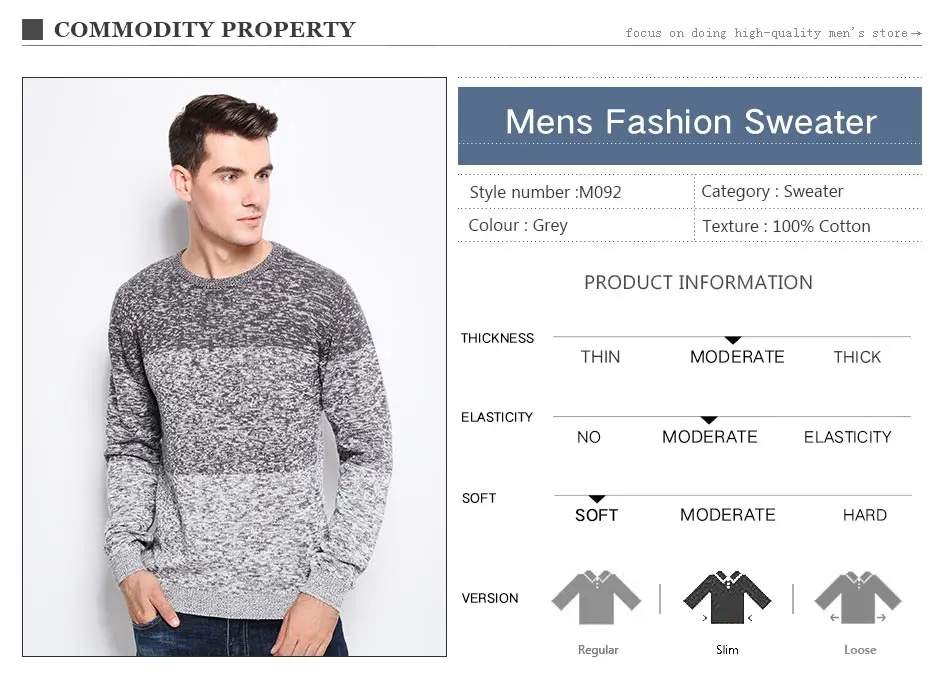 New Autumn Winter Brand Clothing Sweater Men Fashion Trend O-Neck Slim Fit Winter Pullover Men 100% Cotton Knitted Sweater Men 16