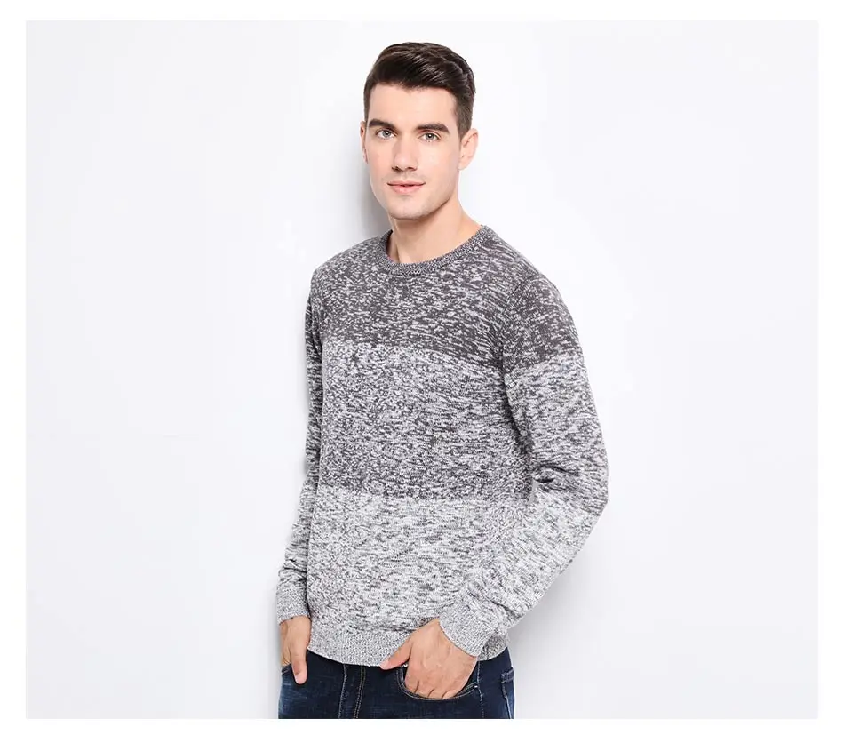 New Autumn Winter Brand Clothing Sweater Men Fashion Trend O-Neck Slim Fit Winter Pullover Men 100% Cotton Knitted Sweater Men 20