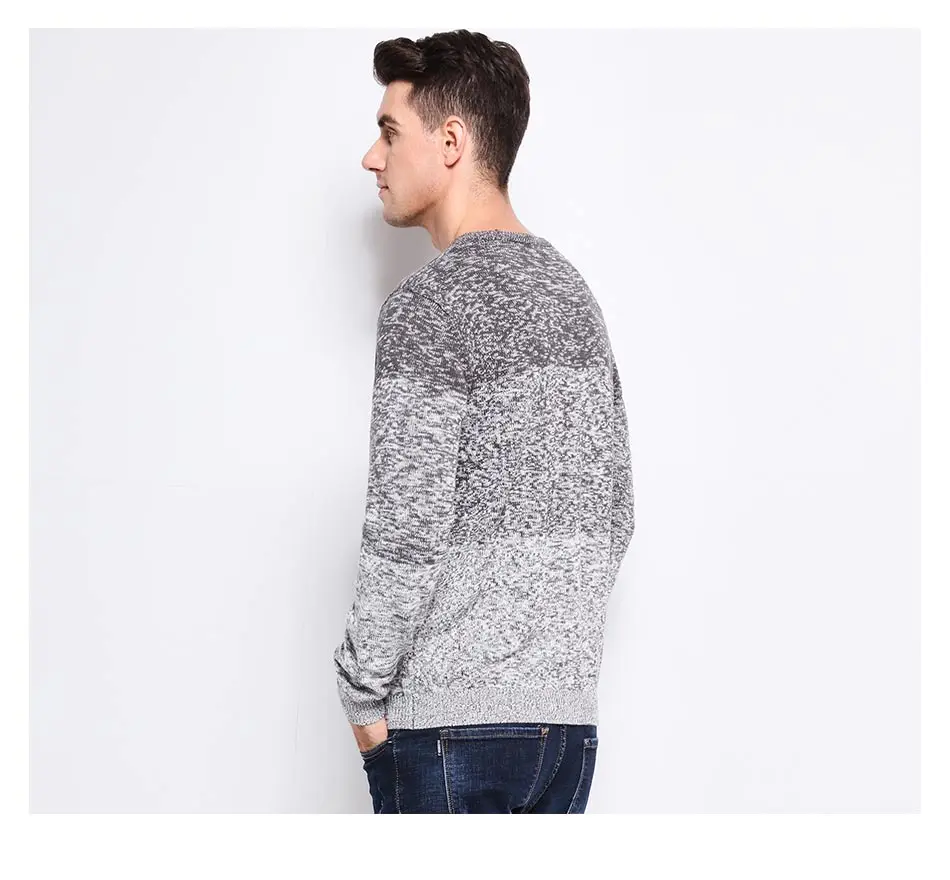 New Autumn Winter Brand Clothing Sweater Men Fashion Trend O-Neck Slim Fit Winter Pullover Men 100% Cotton Knitted Sweater Men 23