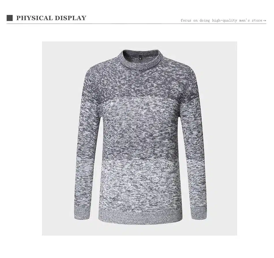 New Autumn Winter Brand Clothing Sweater Men Fashion Trend O-Neck Slim Fit Winter Pullover Men 100% Cotton Knitted Sweater Men 24