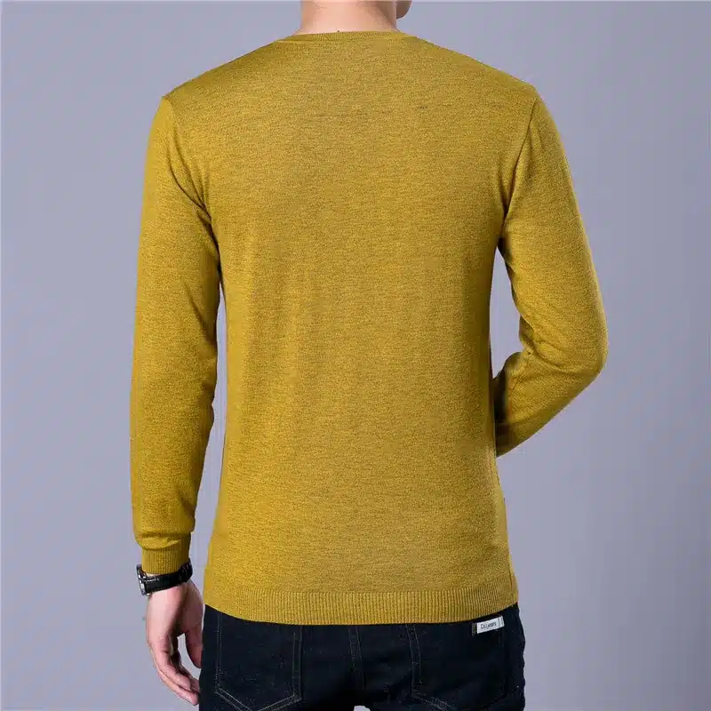 Covrlge Mens Sweaters 2017 Autumn Winter New Sweater Men V Neck Solid Slim Fit Men Pullovers Fashion Male Polo Sweater MZM004 23