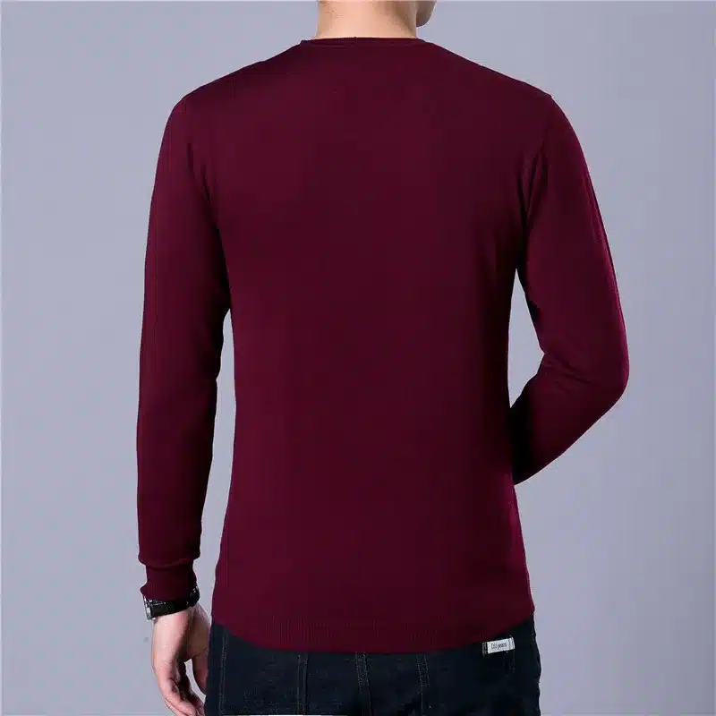 Covrlge Mens Sweaters 2017 Autumn Winter New Sweater Men V Neck Solid Slim Fit Men Pullovers Fashion Male Polo Sweater MZM004 25